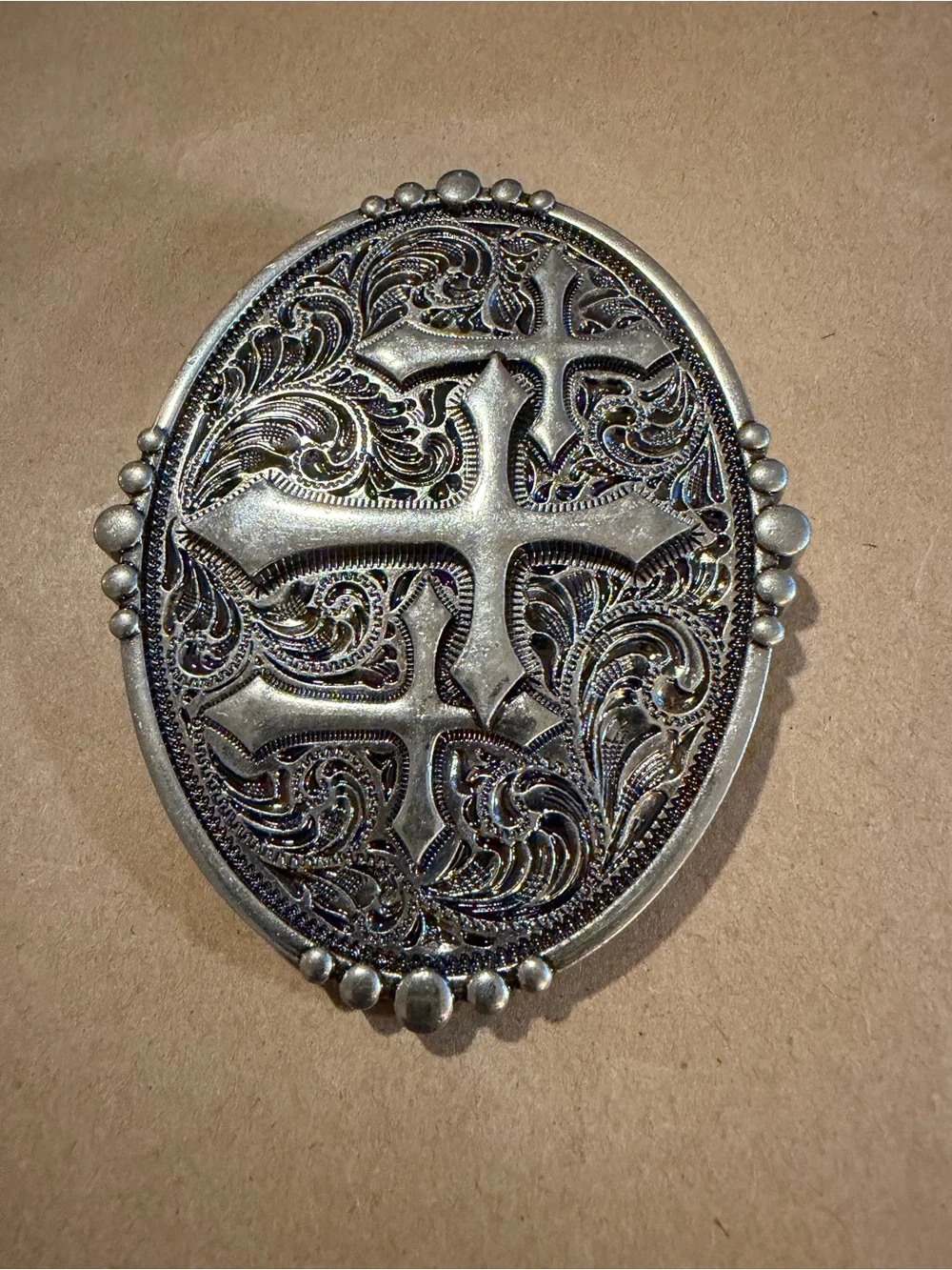 Haquil Gothic three-cross belt buckle
